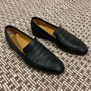 Hermes Men's 43.5 Black Leather Loafers
